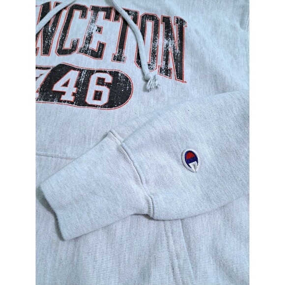 Princeton Champion Reverse Weave Size Large Tigers 1746 Retro Faded Logo Hoodie - Picture 3 of 9